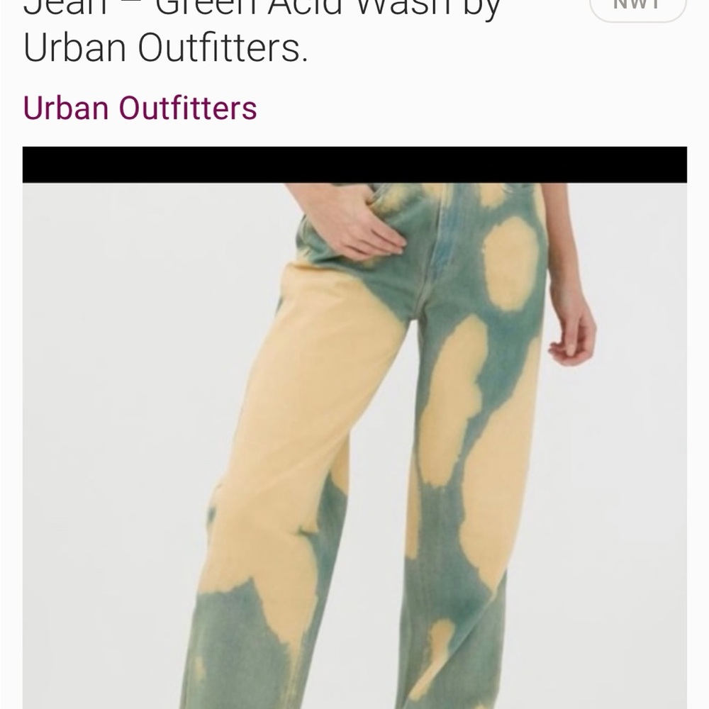 Urban Outfitters Green Acid Wash Jeans